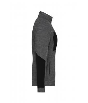 Ladies' Structure Fleece Jacket mit Bestickung