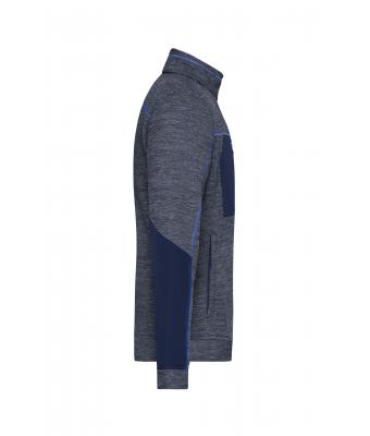 Men's Structure Fleece Jacket mit Bestickung