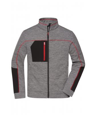 Men's Structure Fleece Jacket mit Bestickung